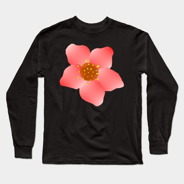 Hellebore Flower Design 2 Long Sleeve T-Shirt by art-by-shadab